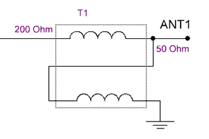 A Robust 4-Antenna Phasing System Using Independent 200↔50 Ω Transformers (Hard 4:1 Power Splitter)
