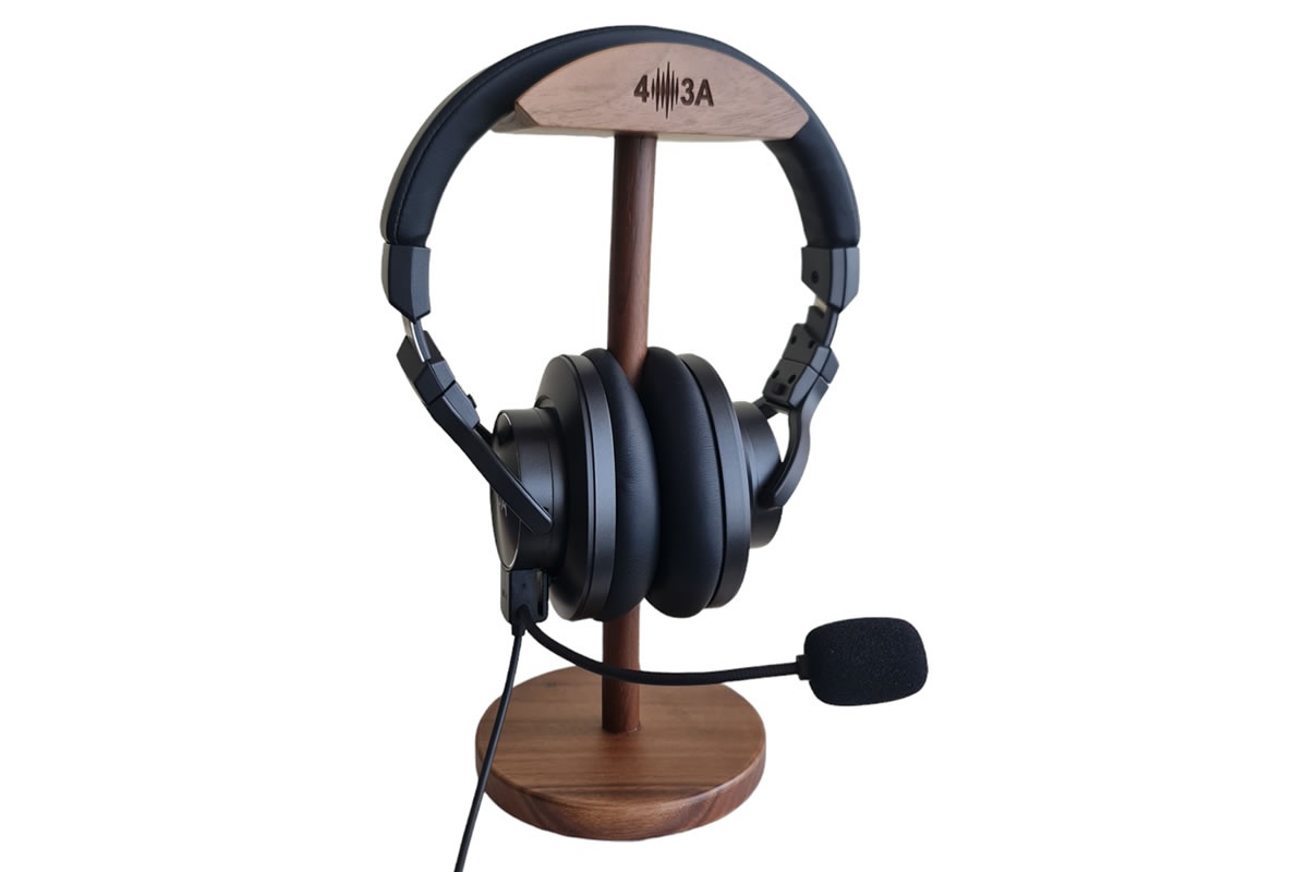 Headphones wooden stand